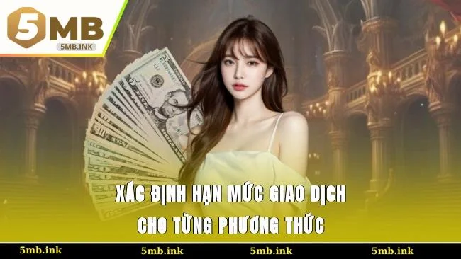 Xác định hạn mức giao dịch cho từng phương thức